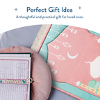 Padded Kids Prayer Mat with Pink Mumbai Mosque Design by Urban Rugs UK | A beautiful Ramadan & Eid Gift for Loved Ones