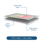 Padded Kids Prayer Mat with Pink Mumbai Mosque Design by Urban Rugs UK | A beautiful Ramadan & Eid Gift for Loved Ones