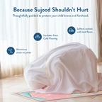 Padded Kids Prayer Mat with Pink Mumbai Mosque Design by Urban Rugs UK | A beautiful Ramadan & Eid Gift for Loved Ones