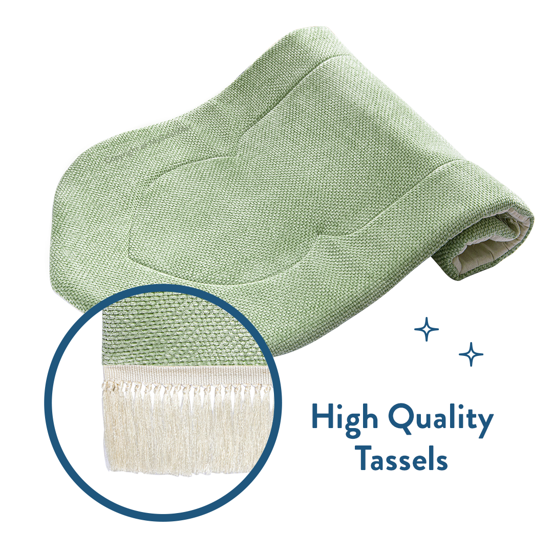 Adult Padded Prayer Mat with Luxury Sage Arch Design by Urban Rugs UK | A beautiful Ramadan & Eid Gift for Loved Ones