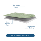 Adult Padded Prayer Mat with Luxury Sage Arch Design by Urban Rugs UK | A beautiful Ramadan & Eid Gift for Loved Ones