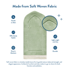 Adult Padded Prayer Mat with Luxury Sage Arch Design by Urban Rugs UK | A beautiful Ramadan & Eid Gift for Loved Ones