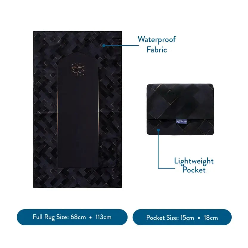 Makkah design pocket prayer mat