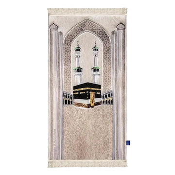 Adult Premium Padded Prayer Mat with Masjid al-Haram Design | Urban Rugs UK