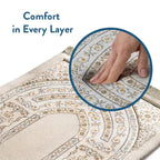 padded arch design prayer rug