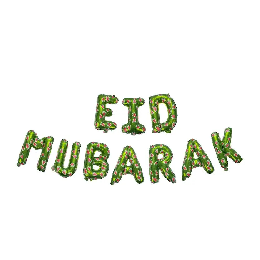 Green Watermelon Eid Balloons