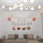 Eid Mubarak Palestine decoration set white