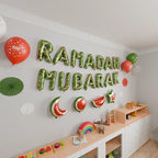 Ramadan Mubarak watermelon foil balloons