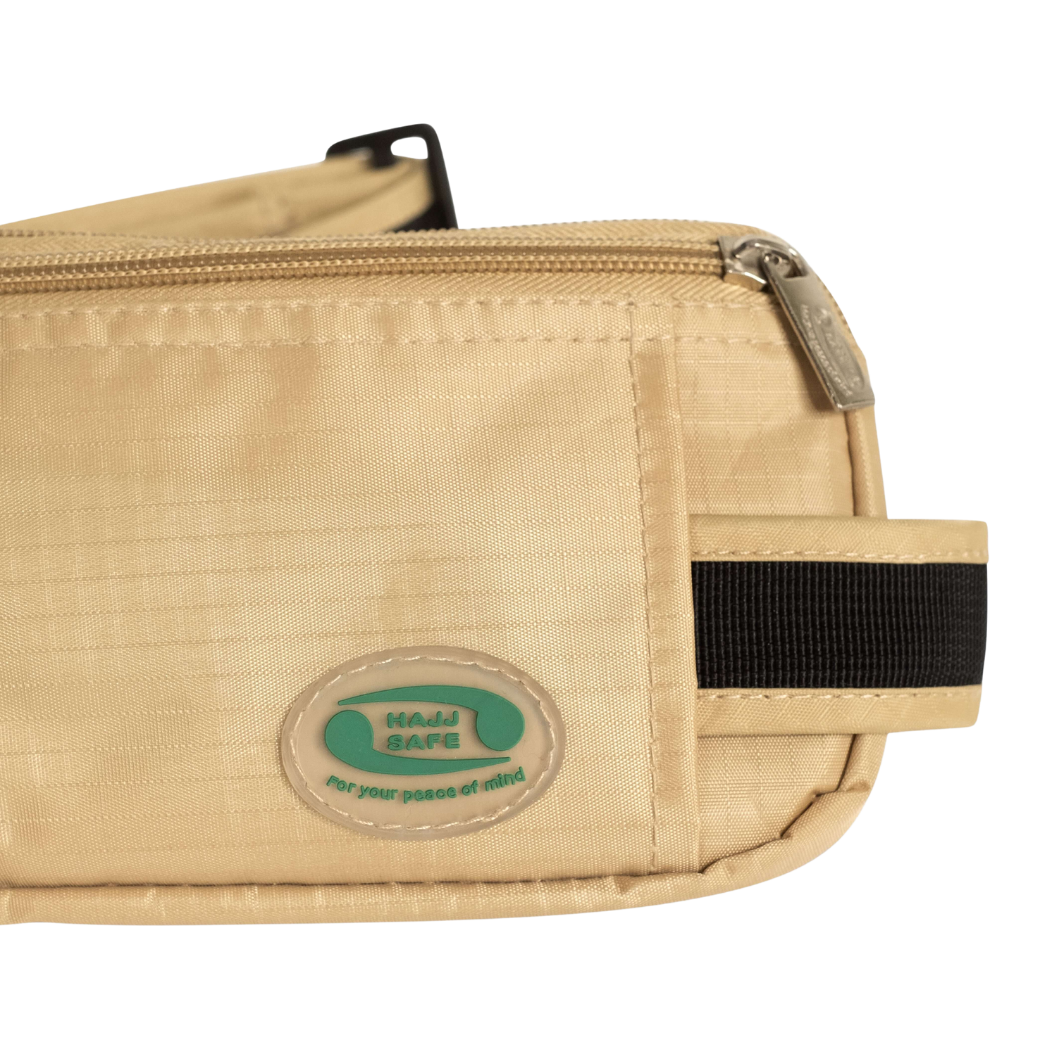 Anti-Theft Waist Bag And Ihram & hajj Belt for Men | Beige