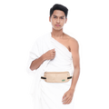 Male Model with Hajj Safe Anti-Theft Ihram Belt & Money Bag Beige Variant