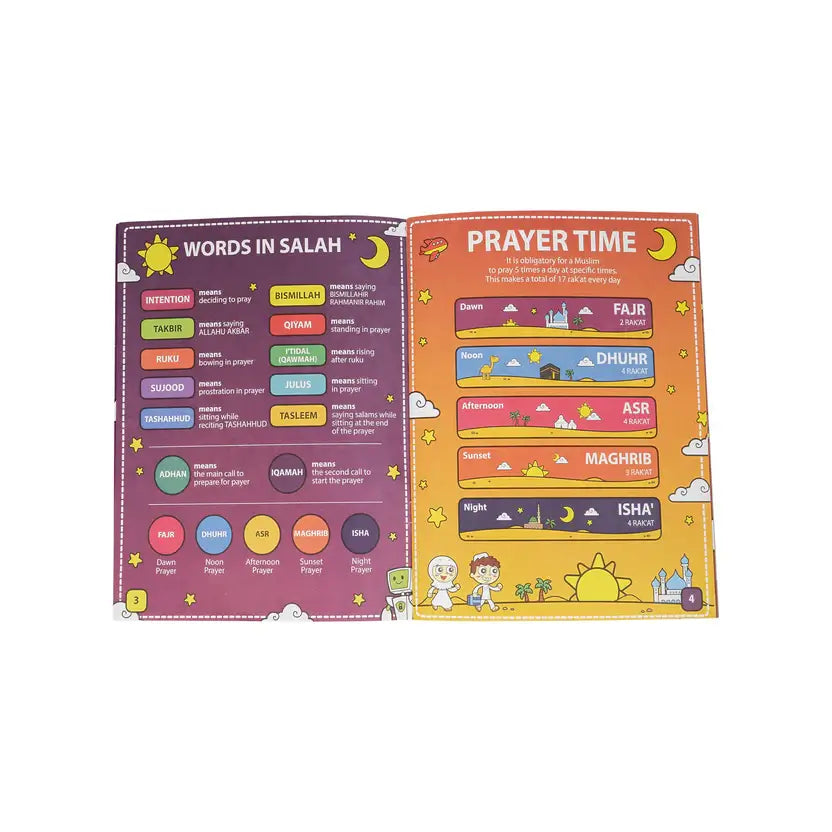 Activity Book + Manual of My Salah Mat Interactive Kids Prayer Mat 