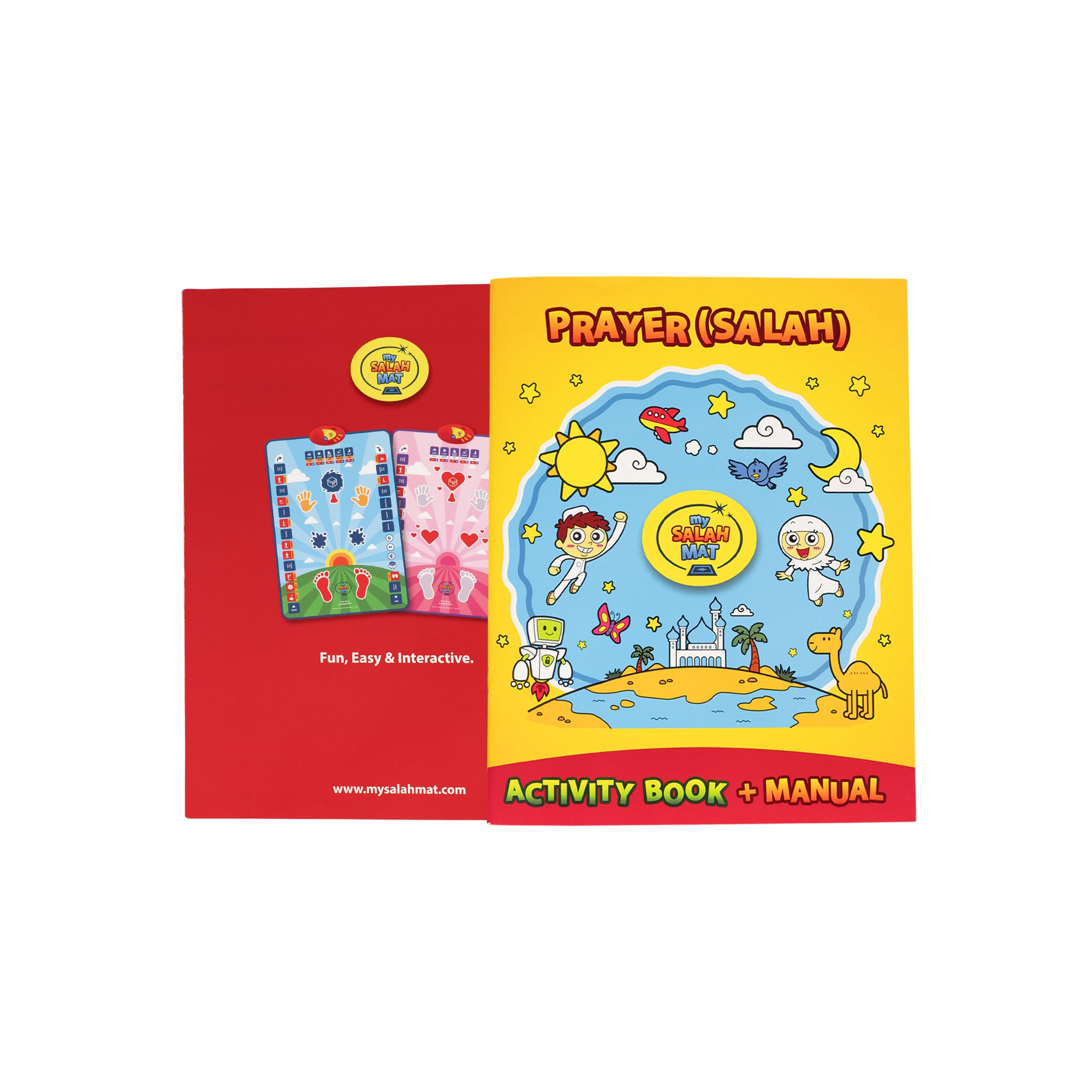 Activity Book + Manual of My Salah Mat Interactive Kids Prayer Mat 