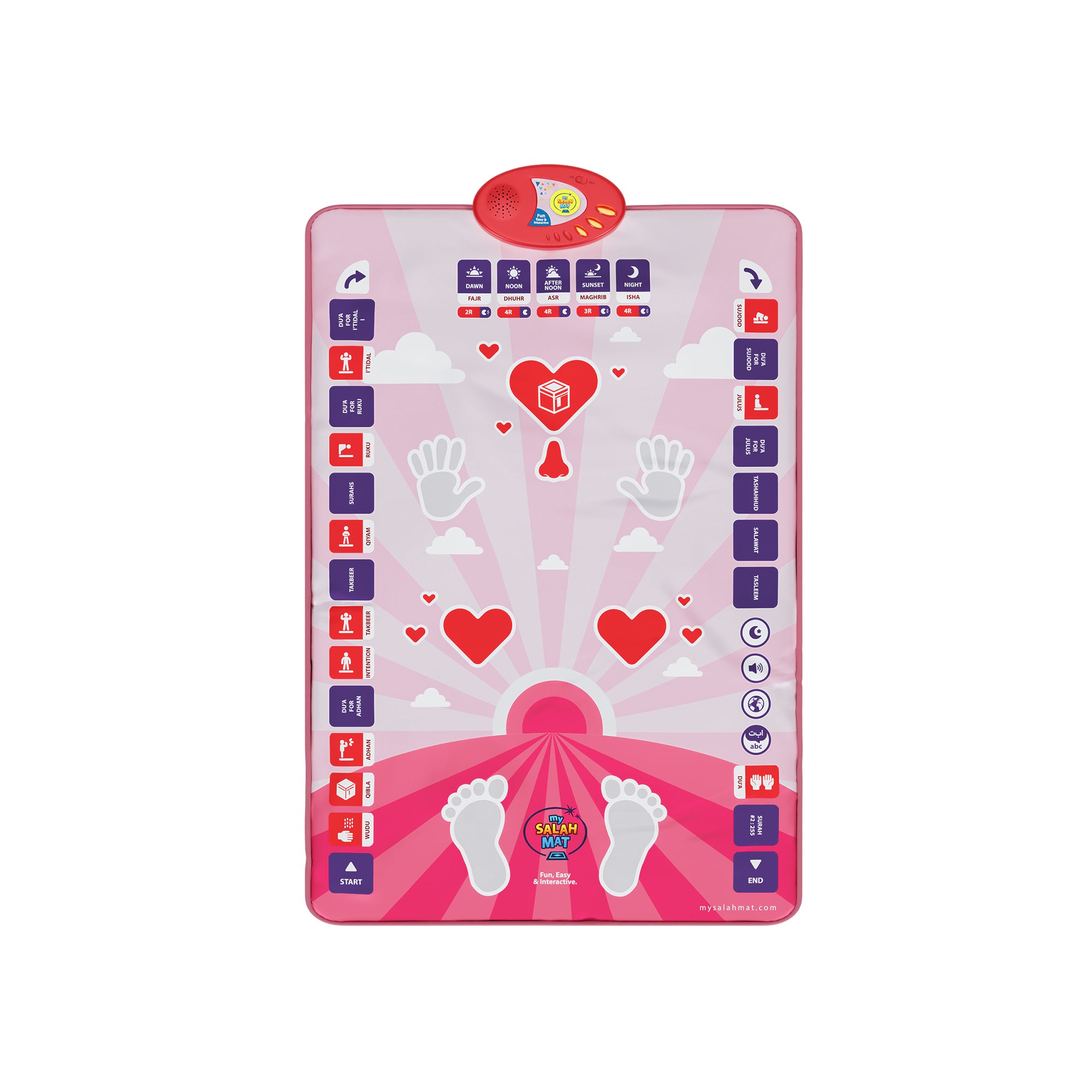 My Salah Mat Interactive Kids Prayer Mat Pink Version