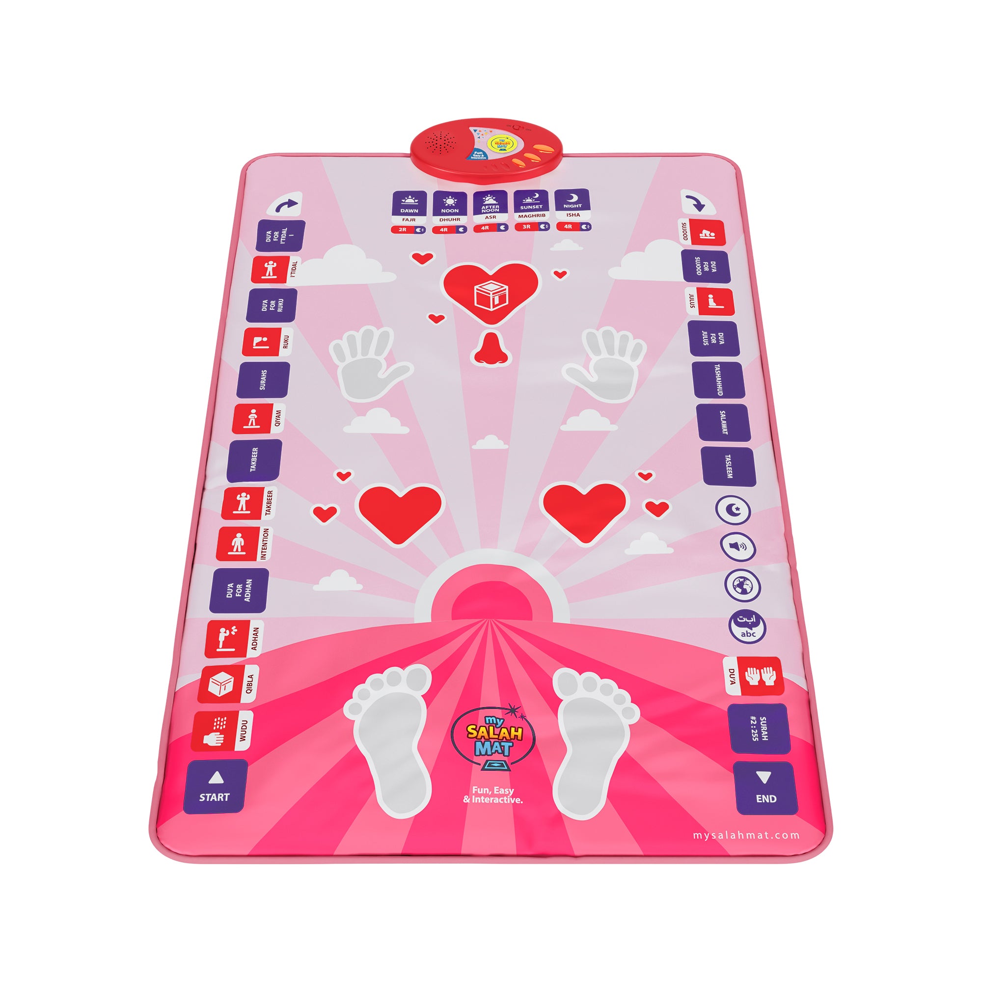 My Salah Mat Interactive Kids Prayer Mat Pink Version