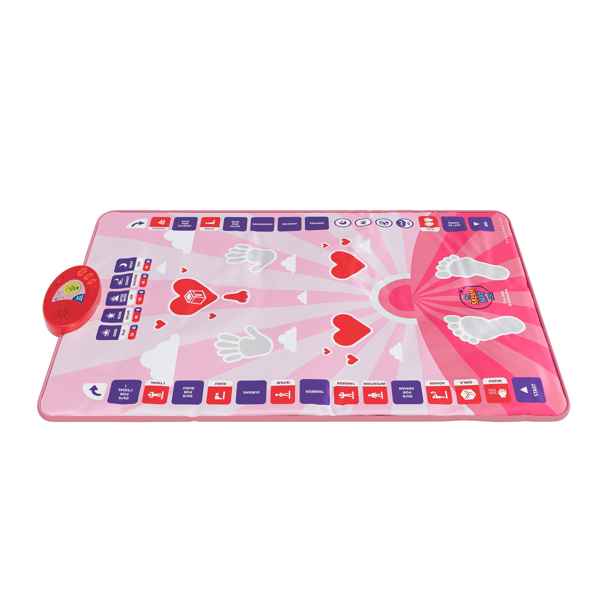 My Salah Mat Interactive Kids Prayer Mat Pink Version