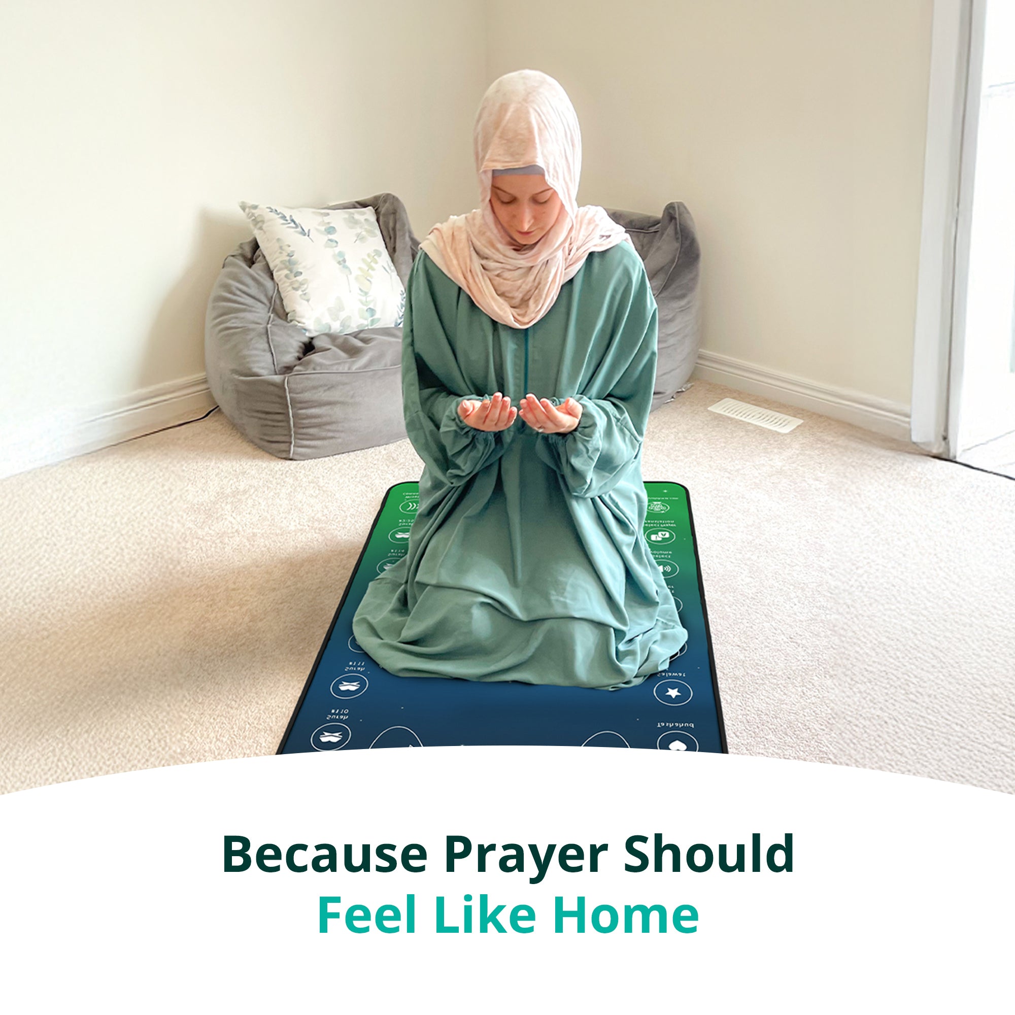 Smart Interactive Adult/Revert Prayer Mat | Original Version | 8years+ | A beautiful Ramadan and Eid gift for loved ones