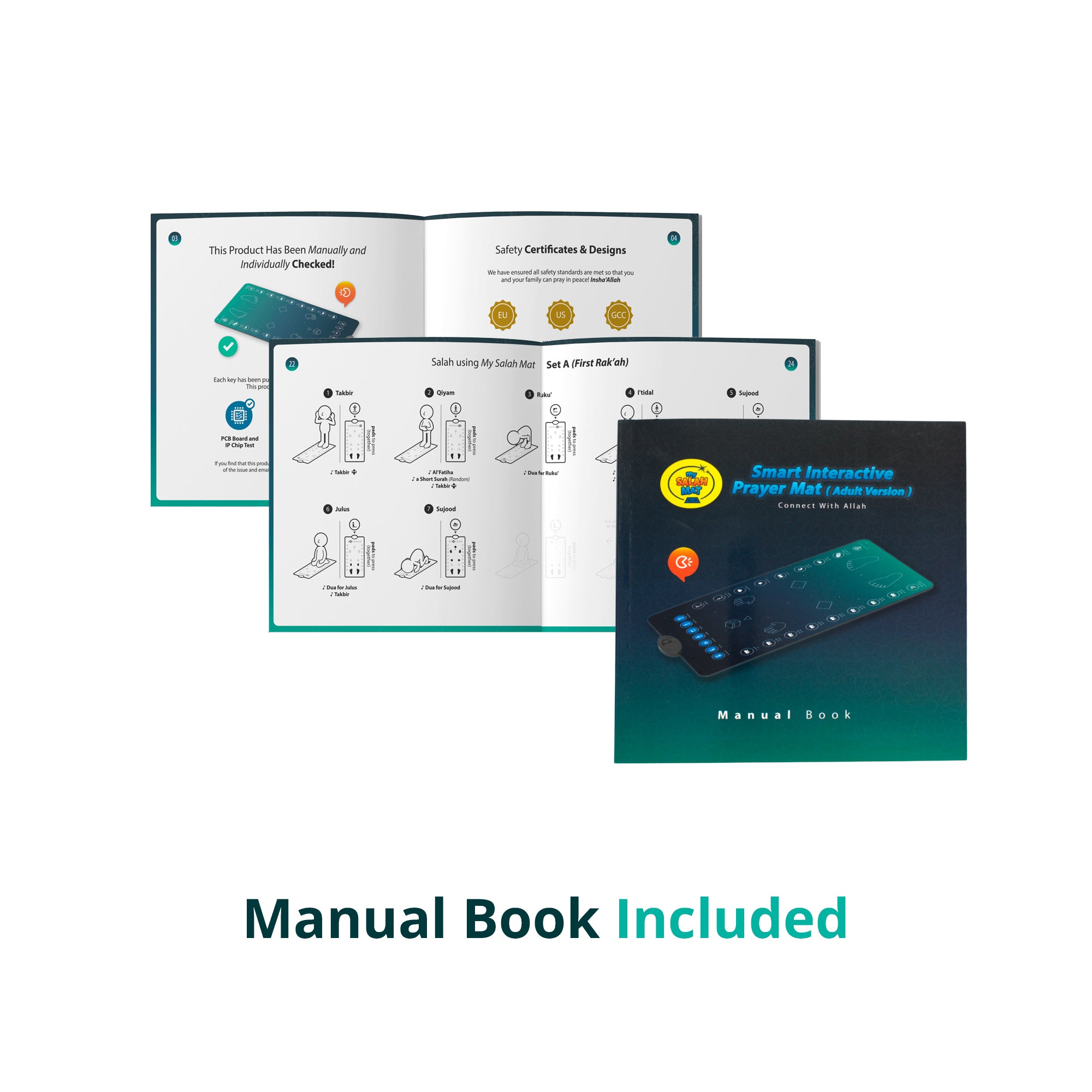 Smart Interactive Adult/Revert Prayer Mat | Original Version | 8years+ | A beautiful Ramadan and Eid gift for loved ones