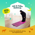 Eid al-Adha with My Salah Mat Interactive Adult Prayer Mat Purple Version
