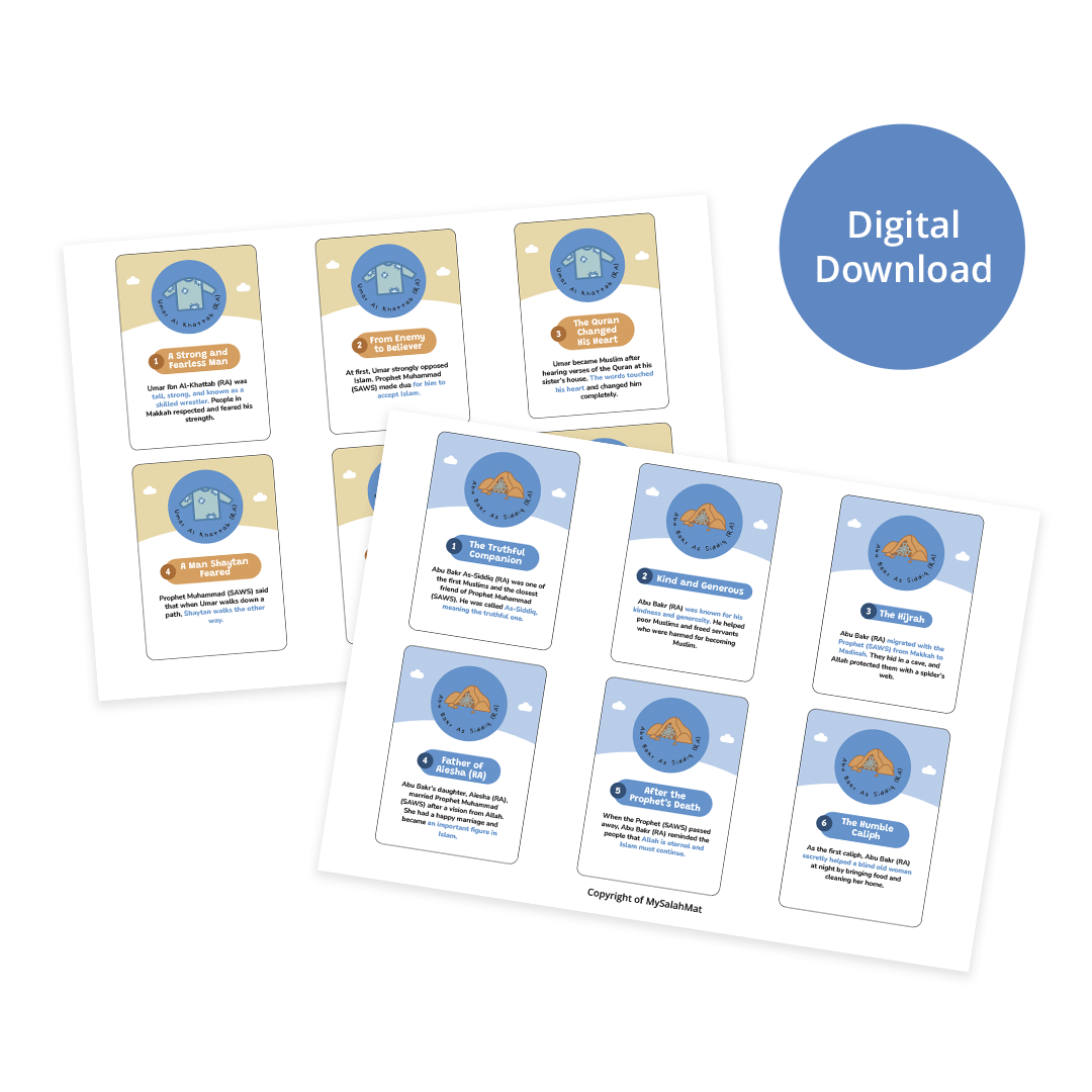 Free Download: 10 Promised Paradise Flashcards | Learn all 10 Promised Paradise | Ramadan & Eid Gift