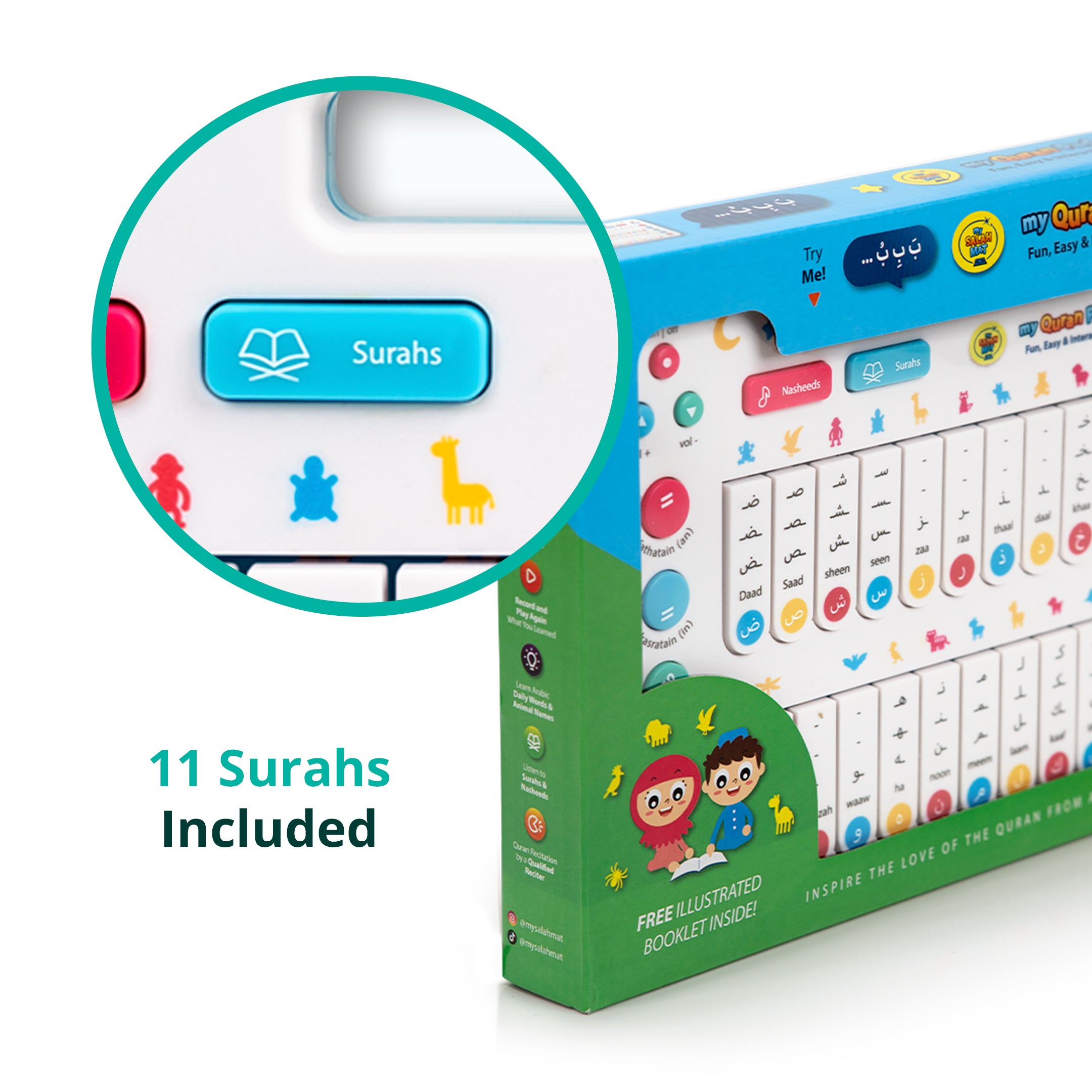 My Quran Pad | Interactive Arabic Alphabet Learning Pad For Kids | A beautiful Ramadan and Eid gift for loved ones