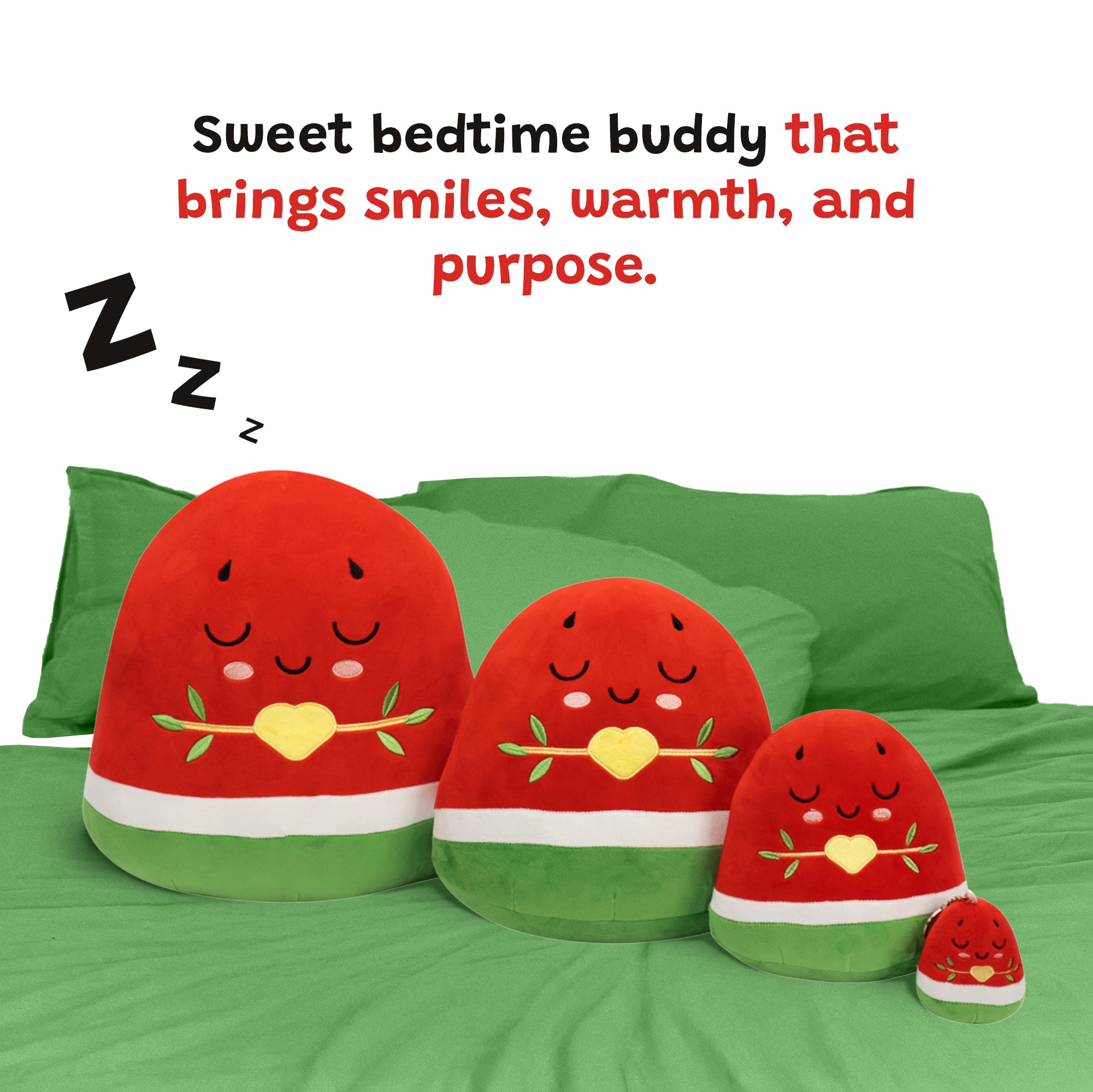 Watermelon Plushie - 40cm Soft Cuddly Pillow Adorable Fruit Plush Muslim Doll | A beautiful Ramadan and Eid gift for loved ones