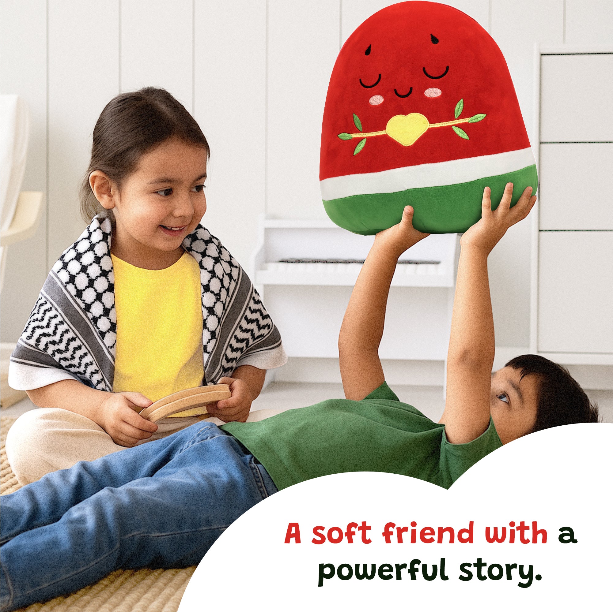 Nūr the Watermelon | A NEW Light-Up Interactive Islamic Plushie, Learn Surahs, Duas & More | A beautiful Ramadan & Eid Gift for Loved Ones