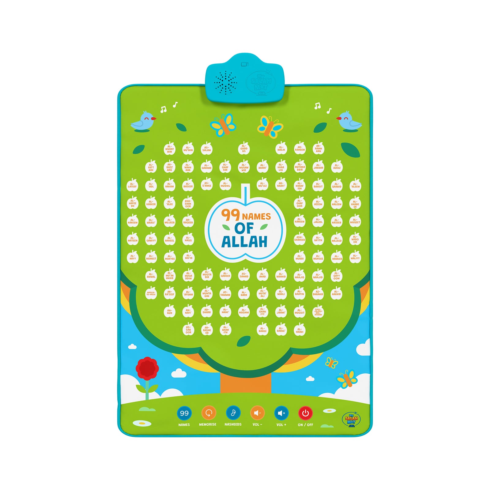 99 Names of Allah Interactive Islamic Wall Art Audio Mat