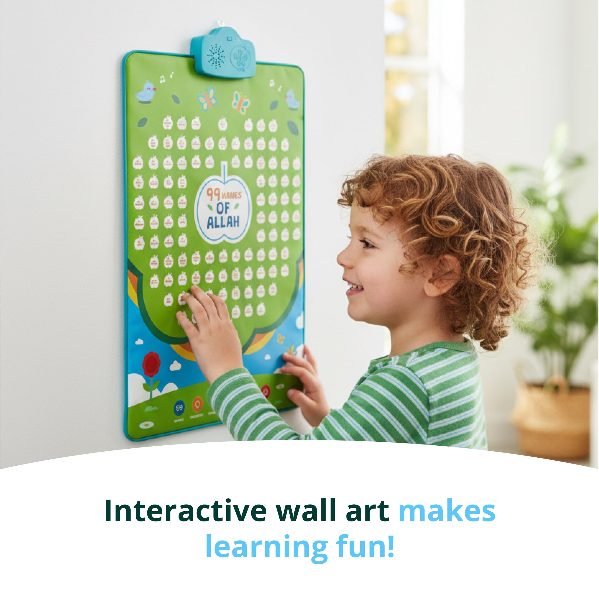 99 Names of Allah Interactive Audio Mat & Wall Art | Learn About All 99 Names of Allah with Stories & Memorisation Function | A beautiful Ramadan and Eid gift for loved ones