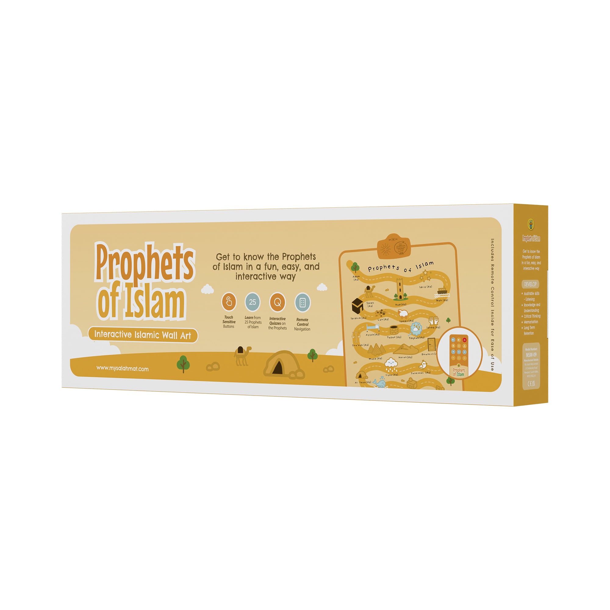 Prophets of Islam Interactive Audio Mat & Wall Art | Learn About All 25 Prophets with Stories & Quizzes | A beautiful Ramadan and Eid gift for loved ones