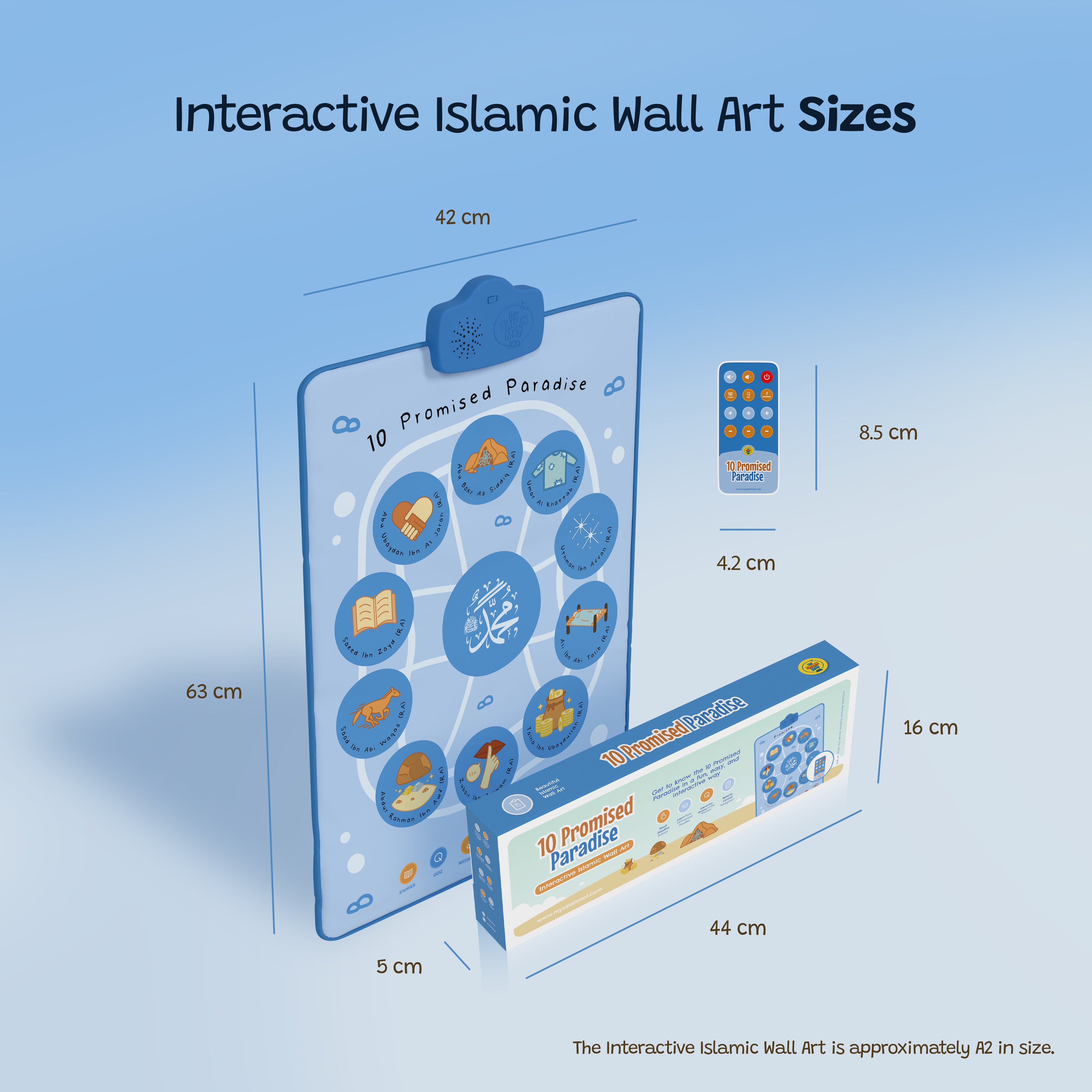Interactive Islamic Audio Mat & Wall Art | Women In Islam & 10 Promised Paradise | Bundle Offer | A beautiful Ramadan & Eid Gift for Loved Ones