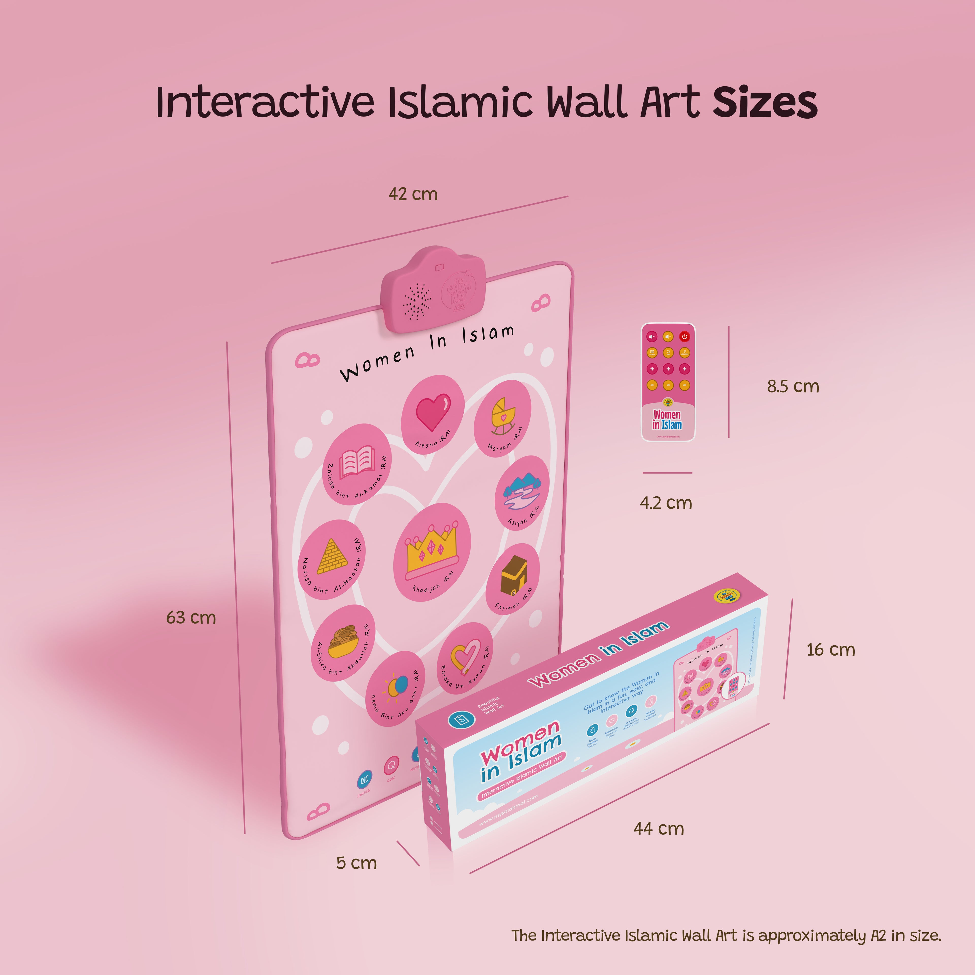 Women in Islam Interactive Wall Art & Audio Mat | Touch, Listen & Learn Their Inspiring Stories | A beautiful Ramadan & Eid Gift for Loved Ones