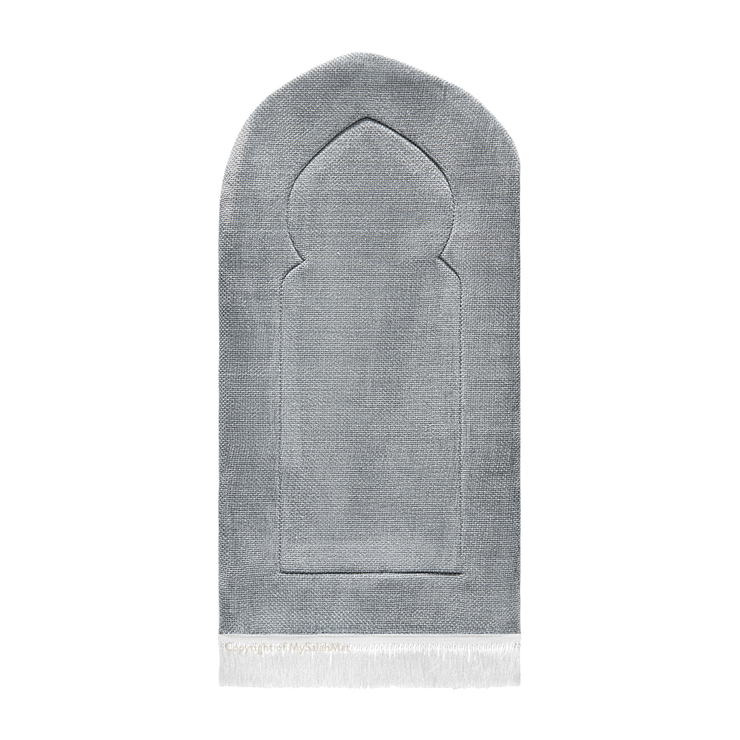 Adult Padded Prayer Mat with Luxury Coal Arch Design by Urban Rugs UK | A beautiful Ramadan & Eid Gift for Loved Ones