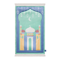 Padded Kids Prayer Mat with Aqua Mumbai Mosque Design by Urban Rugs UK | A beautiful Ramadan & Eid Gift for Loved Ones