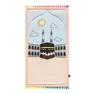 Padded Toddler Prayer Mat with Midday in Mecca Design