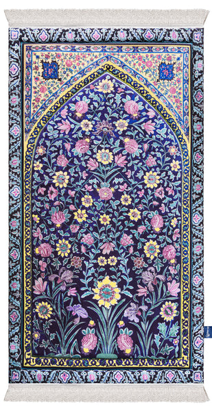 Adult Premium Padded Prayer Mat with Royal Blossoms Design | Urban Rugs UK