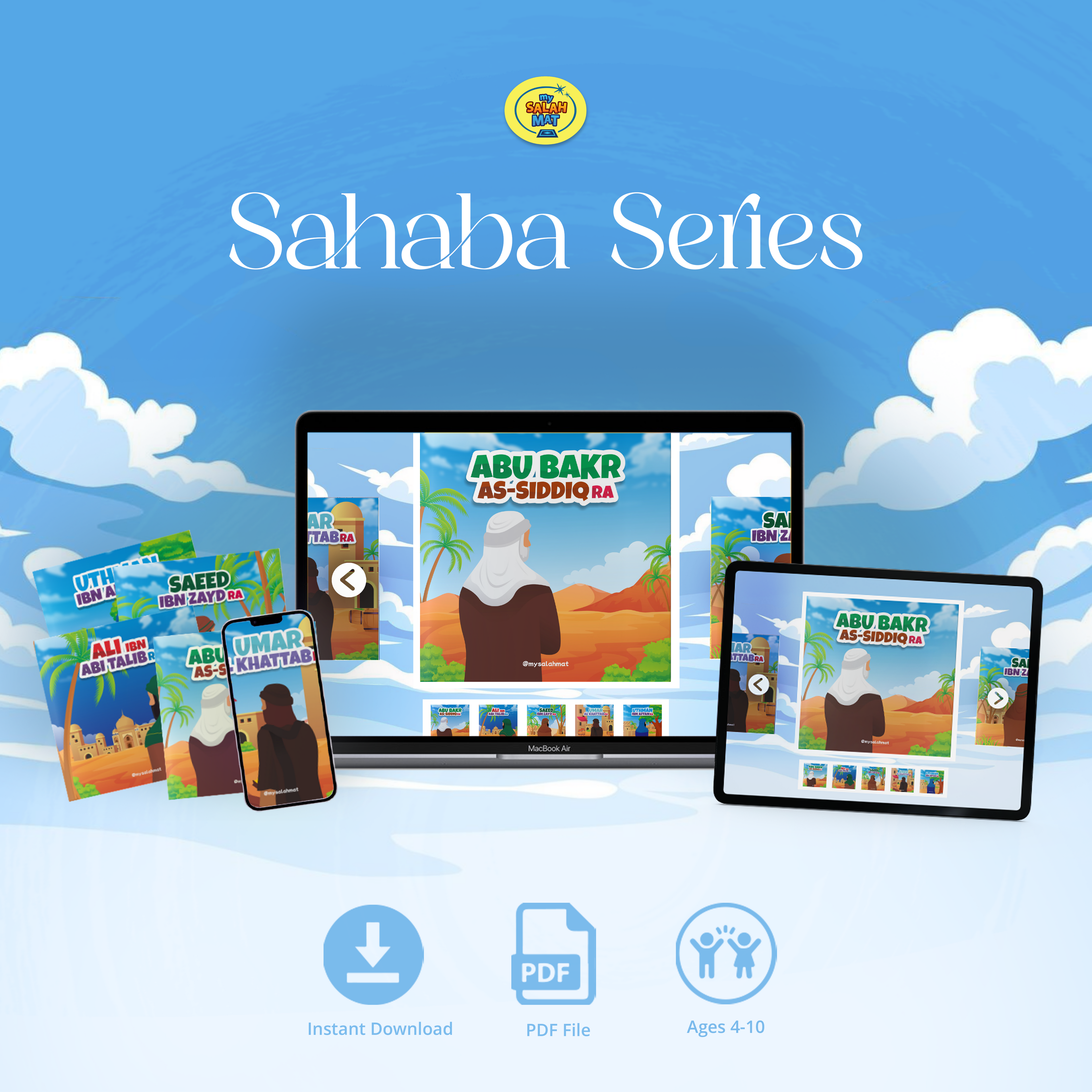 Sahaba Educational Series, Learn about Islam, Educational PDF, Colourful download, Islam Homeschool
