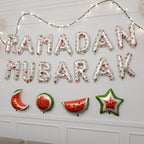 Ramadan Mubarak white balloon and decor kit