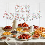 Islamic Eid Mubarak white balloons