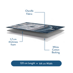 Adult Padded Prayer Mat with Crystal Dome Design by Urban Rugs UK | A beautiful Ramadan & Eid Gift for Loved Ones