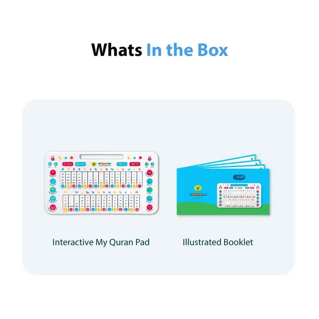 What's in the box: My Quran Pad and illustrated booklet