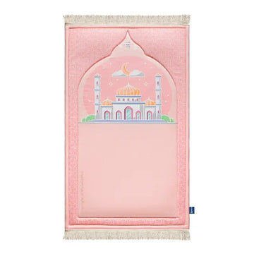 Padded Kids Prayer Mat with Blush Pink Design | Urban Rugs UK