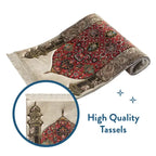 red floral prayer mat