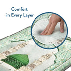 Madinah design padded prayer rug
