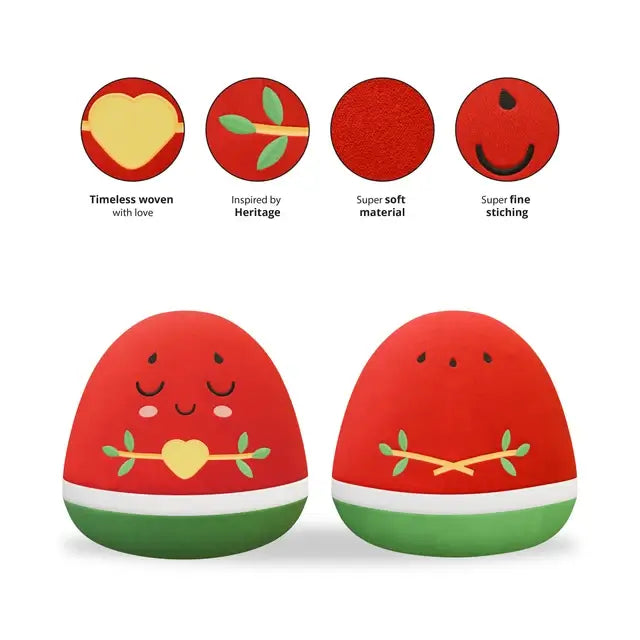 2 Watermelon Plushies - 30cm Soft Cuddly Pillow Adorable Muslim Doll