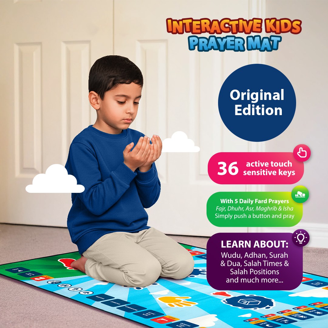 Kids Interactive Prayer Mat (Blue) | Learn Salah Step by Step