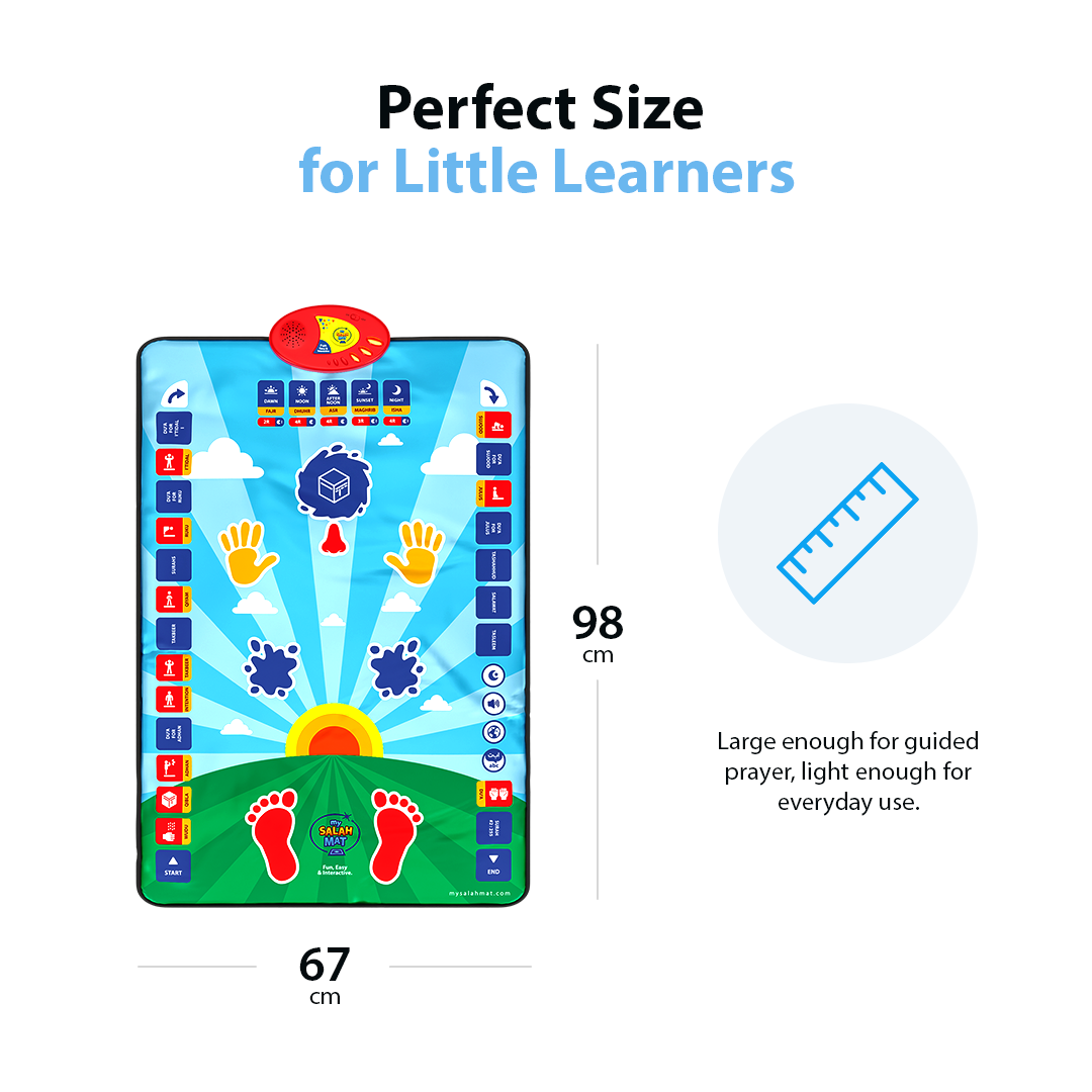 Kids Interactive Prayer Mat (Blue) | Learn Salah Step by Step