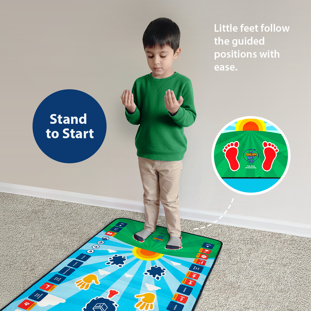 Kids Interactive Prayer Mat (Blue) | Learn Salah Step by Step