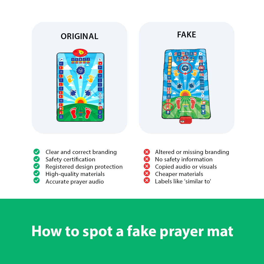 Kids Interactive Prayer Mat (Blue) | Learn Salah Step by Step