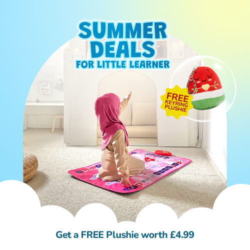 Kids Interactive Prayer Mat (Pink) | Learn Salah Step by Step