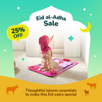 Kids Interactive Prayer Mat (Pink) | Learn Salah Step by Step